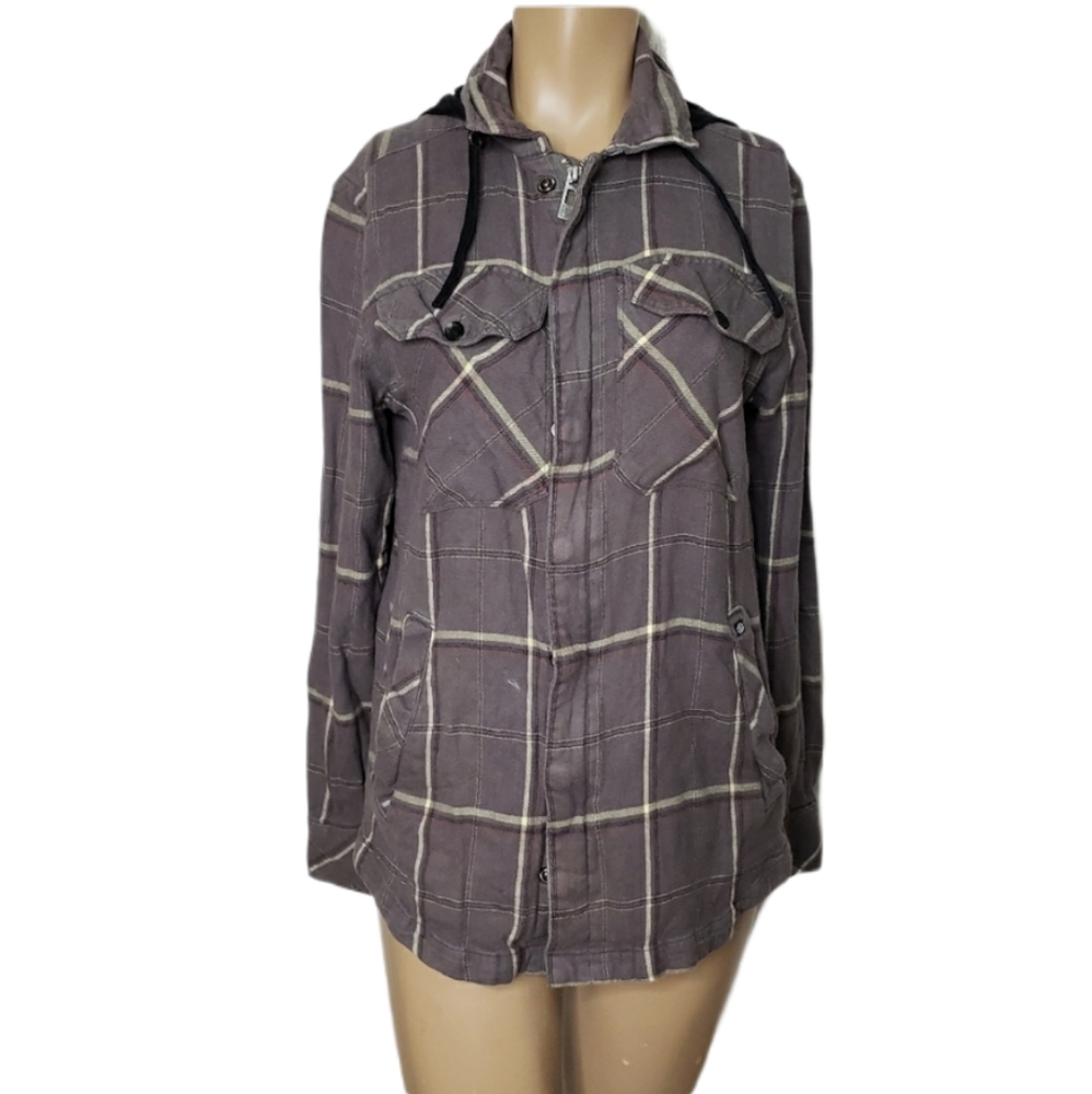 Element Button Down Shirt Plaid Jacket Size S - image 1
